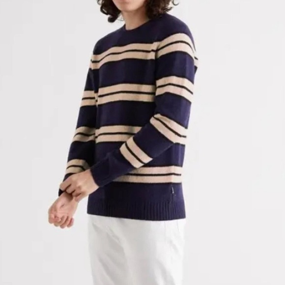 Nn07 No Nationality Nathan Stripe Wool Crewneck Sweater - Picture 2 of 9